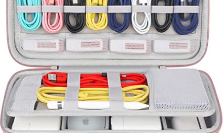 Ultimate Electronics Organizer: Travel in Style with Rose Gold Storage Bag!