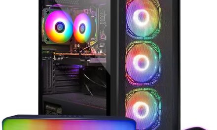 Powerful Gaming Desktop: Intel Core i7, 32GB DDR4, 1TB SSD, Radeon RX 6600, RGB Accessories