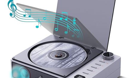 Portable CD Player with Bluetooth Speakers & Rechargeable Battery