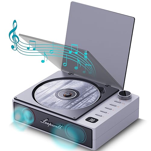 Portable CD Player with Bluetooth Speakers & Rechargeable Battery
