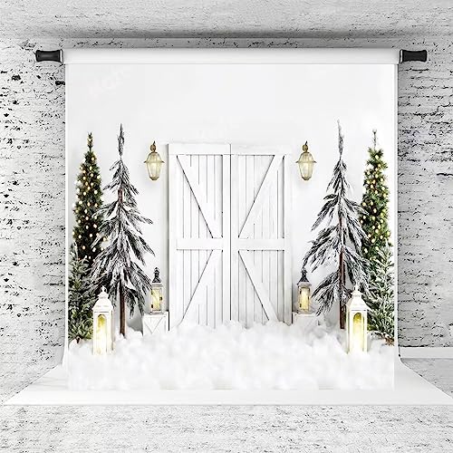 Enchanting Xmas Barn Door Backdrop for Festive Photography