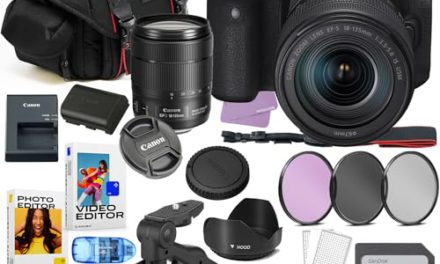 Capture Perfect Moments: Canon EOS 90D DSLR with 18-135mm Lens, Filters, Remote, Sandisk 64GB & More!