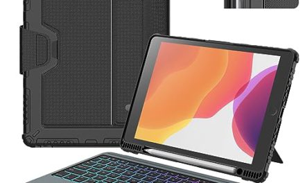 Nillkin iPad 9th Gen Keyboard Case: Backlit, Trackpad, Pencil Holder