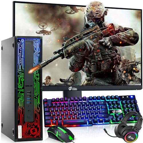 Renewed HP 800 G2 Gaming PC: Powerful Intel Core, 16GB DDR4, 512GB SSD, NVIDIA GeForce, 24″ Monitor