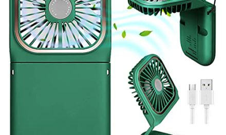 Cooling Fan with Lanyard: Portable, Foldable, Rechargeable