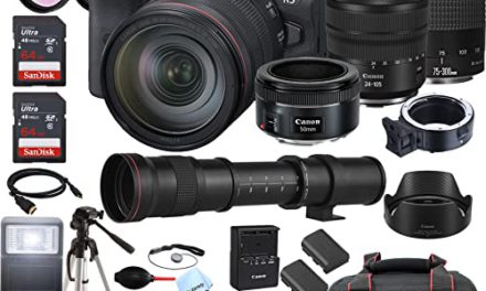 Capture the Moment: Canon EOS R5 Camera with 45pc Bundle