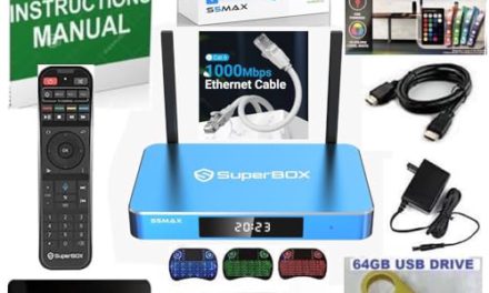 Unleash Ultimate Home Entertainment: S5 Max Super Bundle with 2023 Upgrades, Lightning-Fast Cat 6 Cable, Voice & Keyboard Remotes, HDMI, 64GB Memory Stick, and Seller’s Easy Install Guide