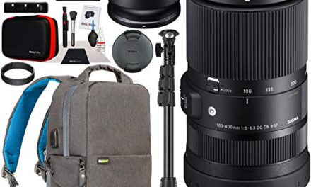 Capture More with Sigma 100-400mm Lens for Sony E-Mount Mirrorless Cameras: Bundle Includes Backpack, Filters, Card, Monopod & More!