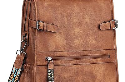 Stylish Women’s Brown Laptop Backpack: FADEON’s Designer Travel Companion