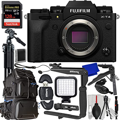 Ultimate Bundle: FUJIFILM X-T4 Camera + 128GB SDXC + Deluxe Accessories