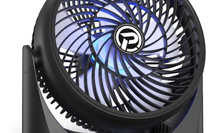 Powerful 8-Inch USB Desk Fan: Remote Control, RGB Light, Silent Operation