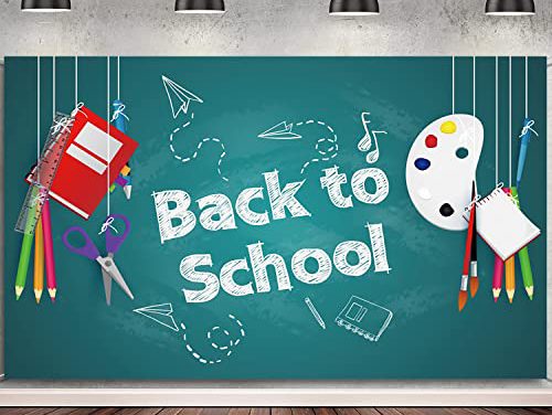 Enchanting Back to School Photo Backdrop: Vibrant Pencils, Books, Welcome – Ideal for Kids, Kindergarten, Primary Schools, Themed Parties!