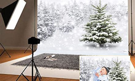 Enchanting Winter Wonderland: 10x10ft Forest Snowflake Backdrop for Magical Christmas Photography