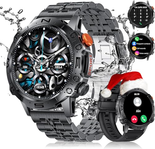 Powerful Military Smart Watch: Answer Calls, Track Fitness, Monitor Health