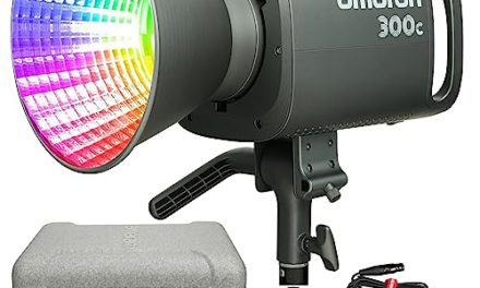 Powerful Amaran 300c COB Video Light Kit: Vibrant RGBWW 300w Lighting, Bowens Mount, 2,500K~7,500K CCT, 26,580 lux, APP Control