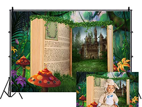 Enchanting Forest Birthday Backdrop: Fairy World & Vintage Castle