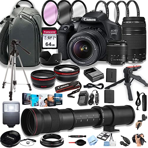 Capture Stunning Photos with Canon EOS 2000D DSLR Bundle