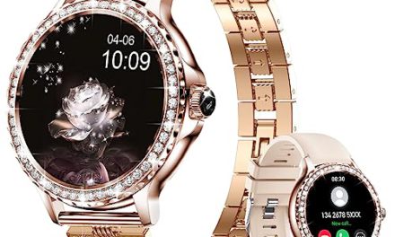 Stylish Diamond Smartwatch: Answer Calls, Monitor Health
