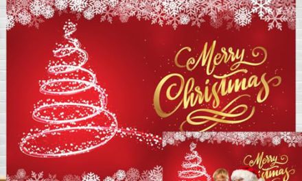 Celebrate Xmas Eve with Festive Red Snowflake Backdrop