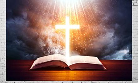 Glowing Crucifix & Opened Bible Backdrop: Capture Divine Moments