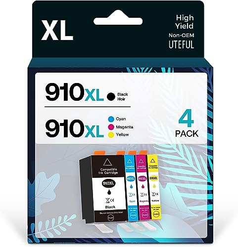 Upgrade Your Printer: UTEFUL 910XL Ink Cartridges for Vibrant Colors & Sharp Prints