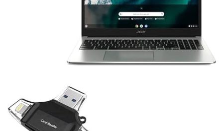 Enhance Acer Chromebook 315 (CB315-4H) with BoxWave AllReader SD Card Reader – Jet Black
