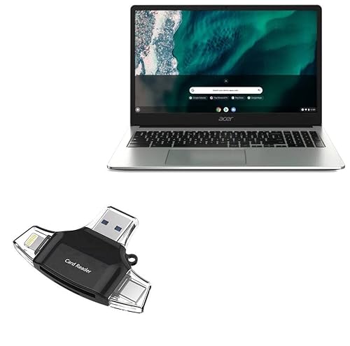 Enhance Acer Chromebook 315 (CB315-4H) with BoxWave AllReader SD Card Reader – Jet Black