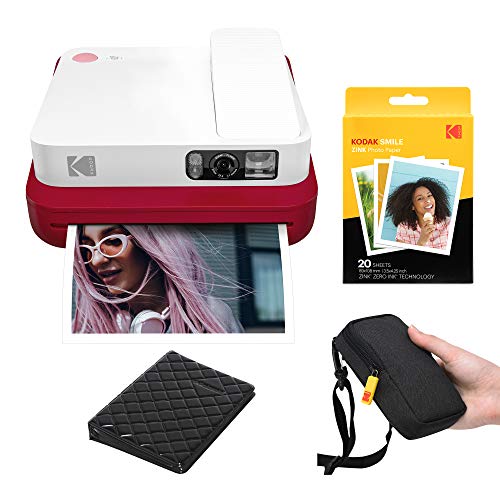 Capture Memories on the Go: KODAK Smile Classic Camera – Bluetooth-Enabled (Red)
