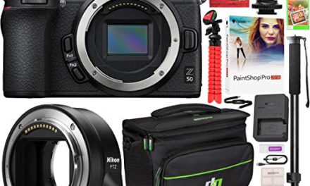 Nikon Z50 Camera Body: 4K UHD, FTZ Lens Adapter, Travel Bundle