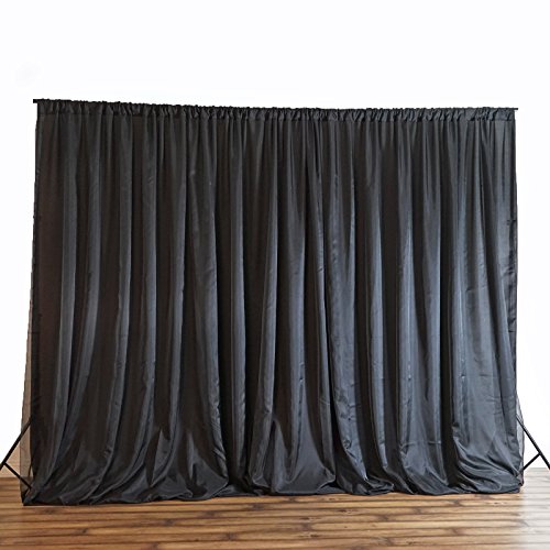 Elegant Black Chiffon Backdrop: Perfect for Weddings & Parties!