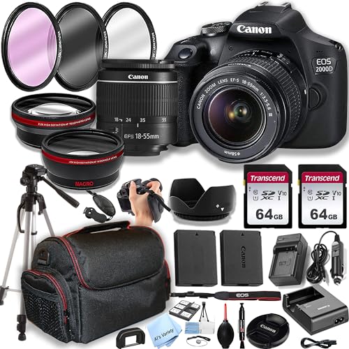 Capture the Moment: Canon EOS 2000D Rebel T7 DSLR Camera Bundle