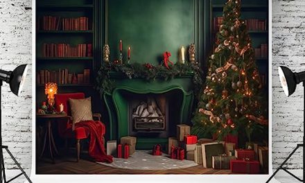 Captivating 10×8ft Green Christmas Photography Backdrop: Create Magical Memories!