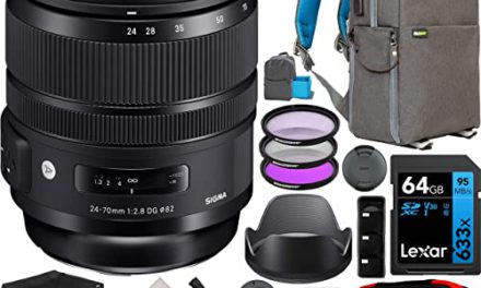 Ultimate Canon Lens Bundle: Sigma 24-70mm Art Lens + Backpack + Filters & More