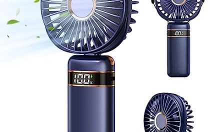 Powerful Portable Handheld Fan with Phone Holder