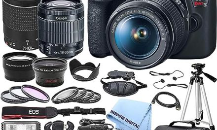 Capture Stunning Moments with Renewed Black Canon EOS Rebel T7 DSLR Camera