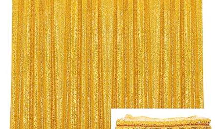 Sparkling Gold Sequin Curtain: Perfect for Memorable Parties & Weddings!