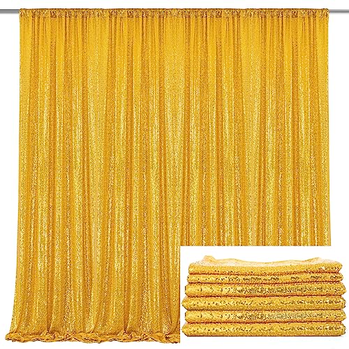 Sparkling Gold Sequin Curtain: Perfect for Memorable Parties & Weddings!