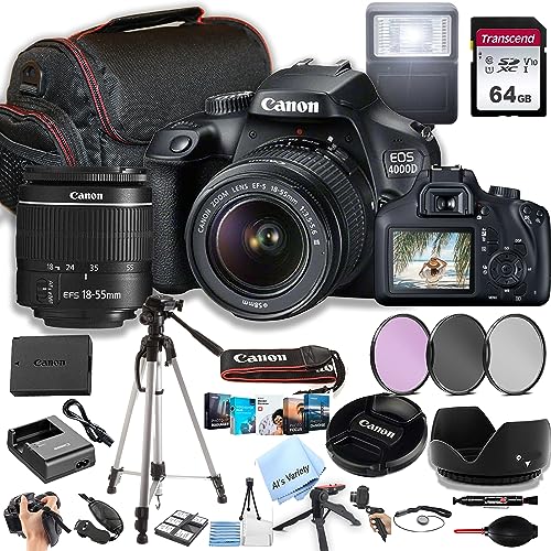 Capture stunning moments with Canon EOS 4000D DSLR Camera Bundle.